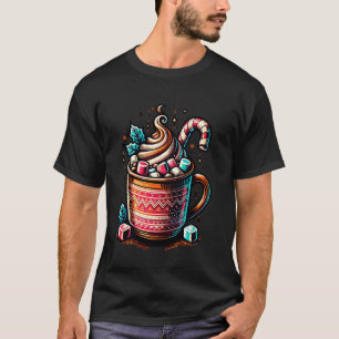 Warme Chocolade Mok met Kerststok T-shirt