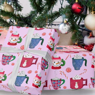 Warme Chocolade Pepermunt Feest Cadeaupapier