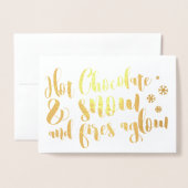 Warme Chocolade & Sneeuw Rijm Design Folie Kaarten (Voorkant met envelop)