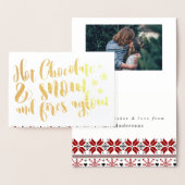 Warme Chocolade & Sneeuw Rijm Design Folie Kaarten (Display)