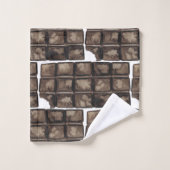 Warme chocolade snoep snoep en scroll winter bad handdoek (Wasdoekje)
