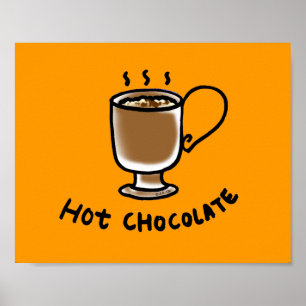 Warme chocolademelk poster