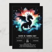 Warme Dragon Verjaardag Digitaal Kaart (Voorkant / Achterkant)