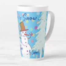 Warme Dranken Sneeuw Dag Winter Latte Mok