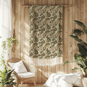 Warme Earth-Toned Deken met Paisley Swirls
