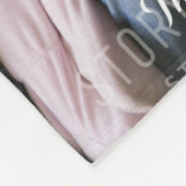 Warme en gezellige fleece deken met familiefoto (Hoek)