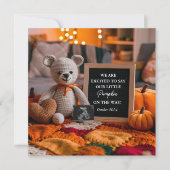 Warme en gezellige Herfst zwangerschapsaankondigin Kaart (Voorkant)
