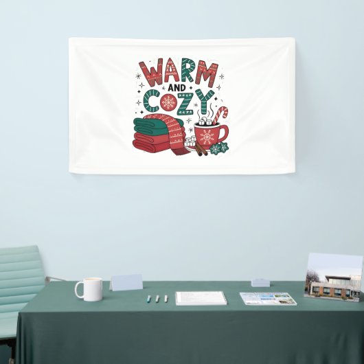 Warme en gezellige kerst Hot Cocoa Xmas Spandoek (Beurs)