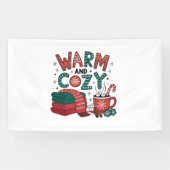 Warme en gezellige kerst Hot Cocoa Xmas Spandoek (Horizontaal)