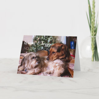 Warme en Zachte Feestdagen - Grappige Hond Kaart