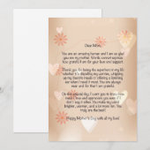 Warme en zachte Moederdag brief  Feestdagenkaart (Voorkant / Achterkant)