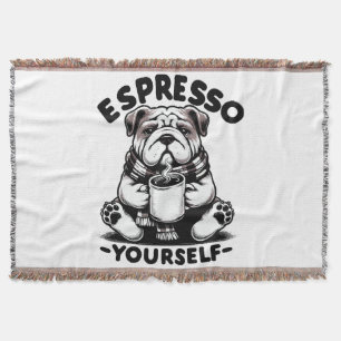 Warme Espresso Bulldog Deken