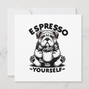 Warme Espresso Bulldog Kaart
