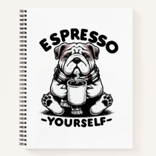 Warme Espresso Bulldog Notitieboek