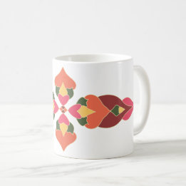 Warme Folk Bloemige Abstracte Koffiemok
