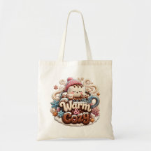 Warme & Gezellige Warme Chocolade Tote Tas