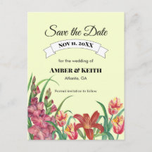Warme Gladiolen Tulp Lelie Trouw Save The Date