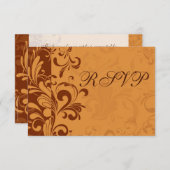 Warme Gouden Herfst Draaikolk Kaart (Voorkant / Achterkant)