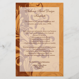 Warme Gouden Herfst Werveling Flyer