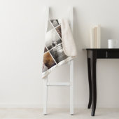 Warme Grijze Moderne Monogram Minimalistische Foto Sherpa Deken (In situ)