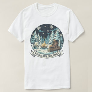 Warme Harten Koude Sporen Winter Kunstwerk T-shirt