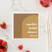 Warme herfst bruine boog aangepaste retro bruiloft servet (Insitu)