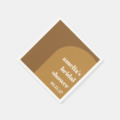 Warme herfst bruine boog aangepaste retro bruiloft servet (Hoek)