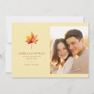 Warme Herfst Esdoornblad Save The Date
