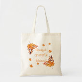 Warme herfst herfst bladeren dankbaar dankbaar gez tote bag (Voorkant)