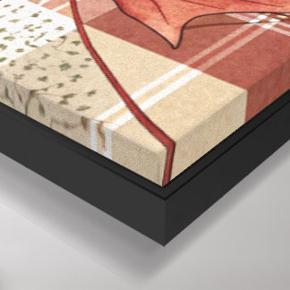 Warme herfstbladeren met geplakt patroon canvas afdruk