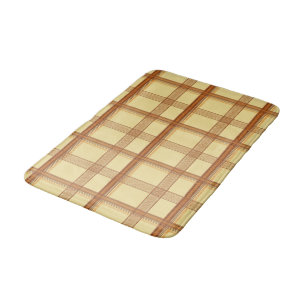 Warme Karamel Bruine Geruite Esthetiek Badmat