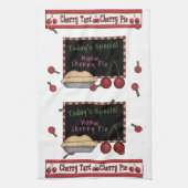 Warme kersentaart keukenhanddoek (Verticaal)