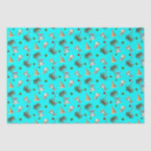 Warme Kerst Palmbomen Sneeuwmannen Aqua Tissuepapier (Voorkant)