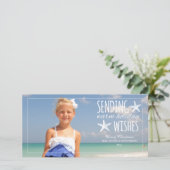 Warme kerstwensen | 2015 kerstfoto groet feestdagenkaart (Staand voorkant)