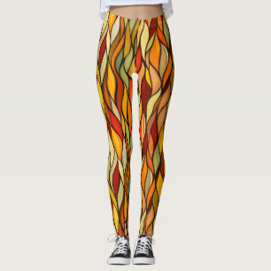 Warme kleuren Abstracte Herfst Leggings