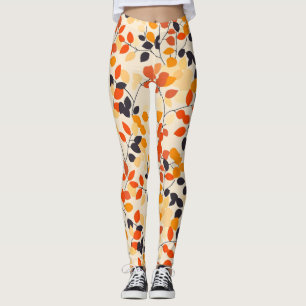 Warme kleuren herfstbladeren leggings