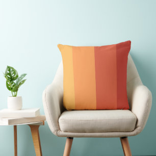 Warme kleuren - retro tinten strepen kussen