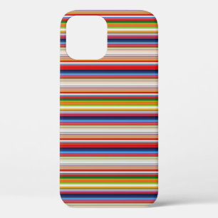 Warme kleurrijke strepen iPhone 12 pro hoesje