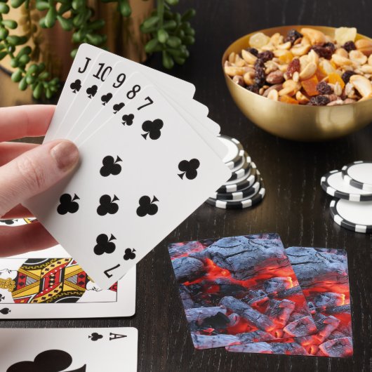 Warme kolen pokerkaarten (Insitu)