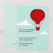 Warme luchtballon Birthday Kaart (Voorkant / Achterkant)