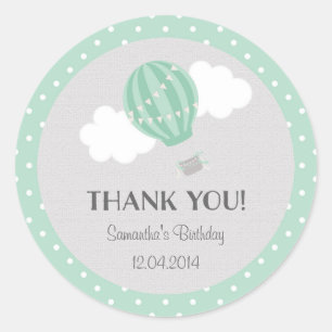 Warme luchtballon Birthday Sticker