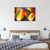 Warme luchtballonnen gloeien canvas afdruk (Insitu (Slaapkamer))