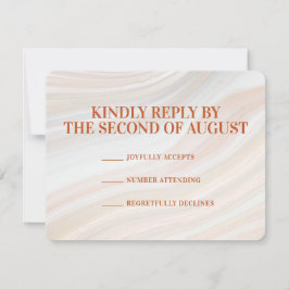 Warme marmeren geode RSVP kaartje