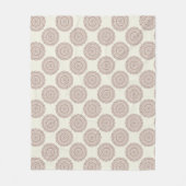 Warme Neutrals Cafe Ombre Polka Dot Mandala Fleece Deken (Voorkant)