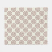 Warme Neutrals Cafe Ombre Polka Dot Mandala Fleece Deken (Voorkant (Horizontaal))