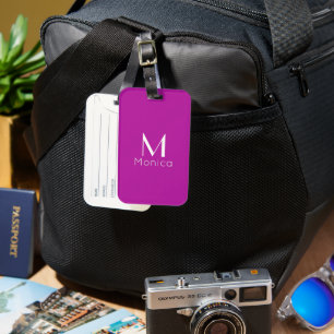 Warme orchidee - gepersonaliseerd bagagelabel