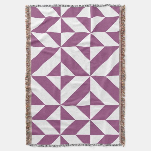 Warme Paarse geometrische deco kubus Deken (Voorkant Verticaal)