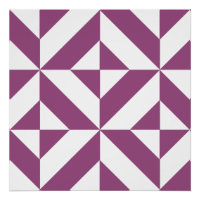 Warme Paarse geometrische deco kubus