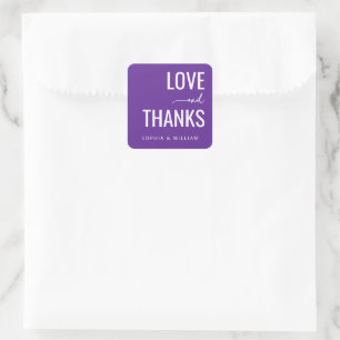 Warme Paarse Typografische Groet Vierkante Sticker