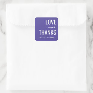 Warme Paarse Typografische Groet Vierkante Sticker